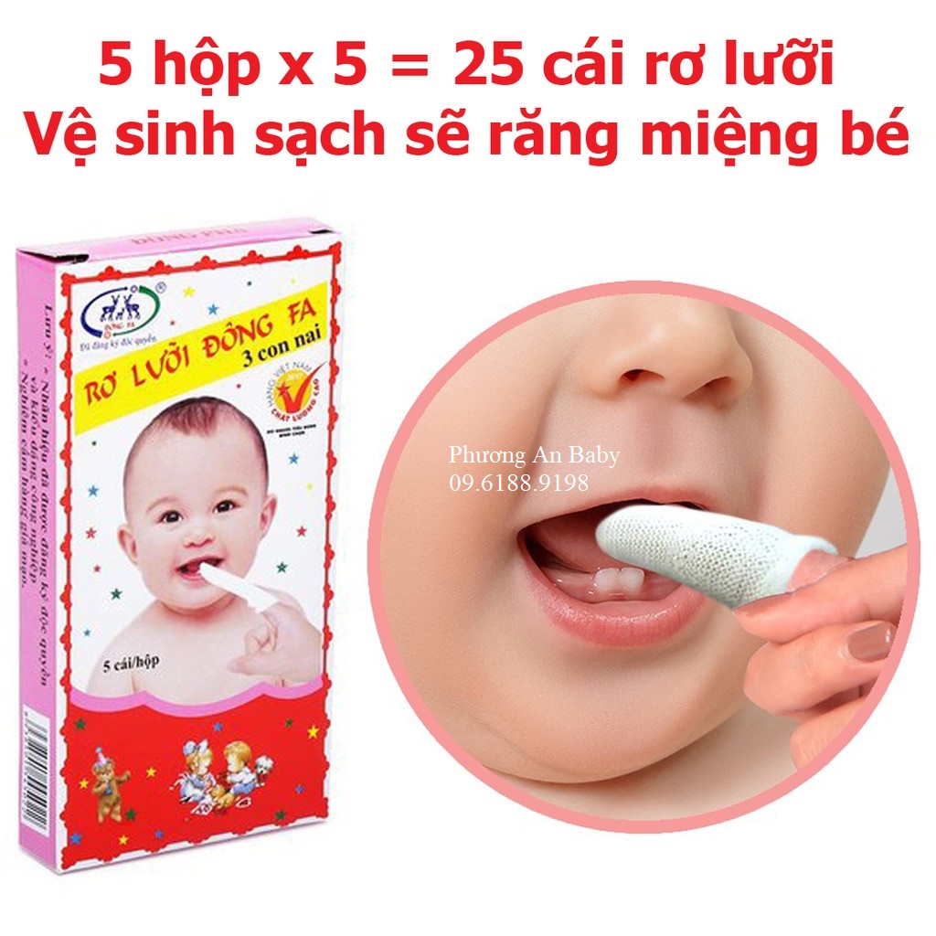 Hộp 5 chiếc tưa lưỡi cho bé