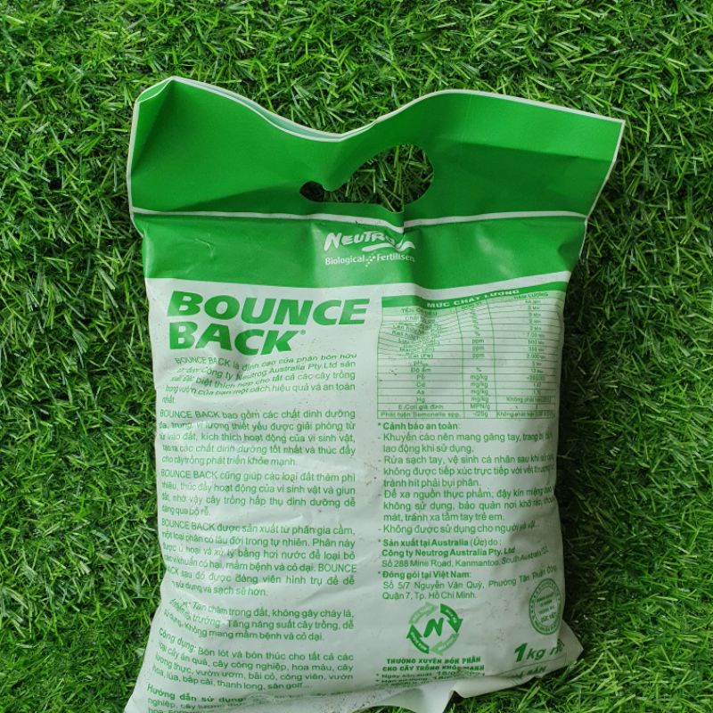 Phân bón bounce back hữu cơ cao cấp,phân bón lan,gói 1kg, phân cá
