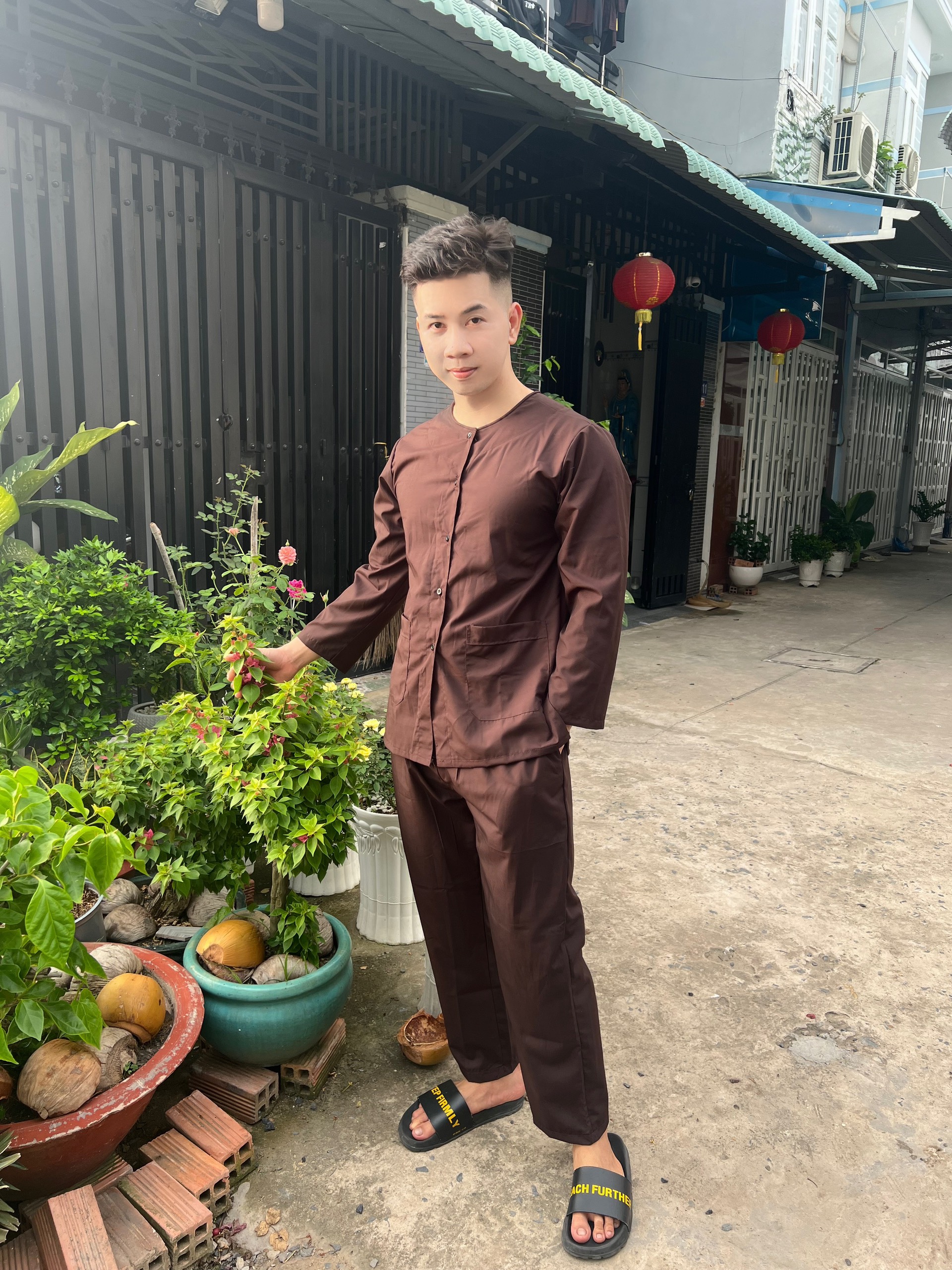 ĐỒ LAM ĐI CHÙA # ĐỒ BÀ BA DÀNH CHO NAM vải kate mềm