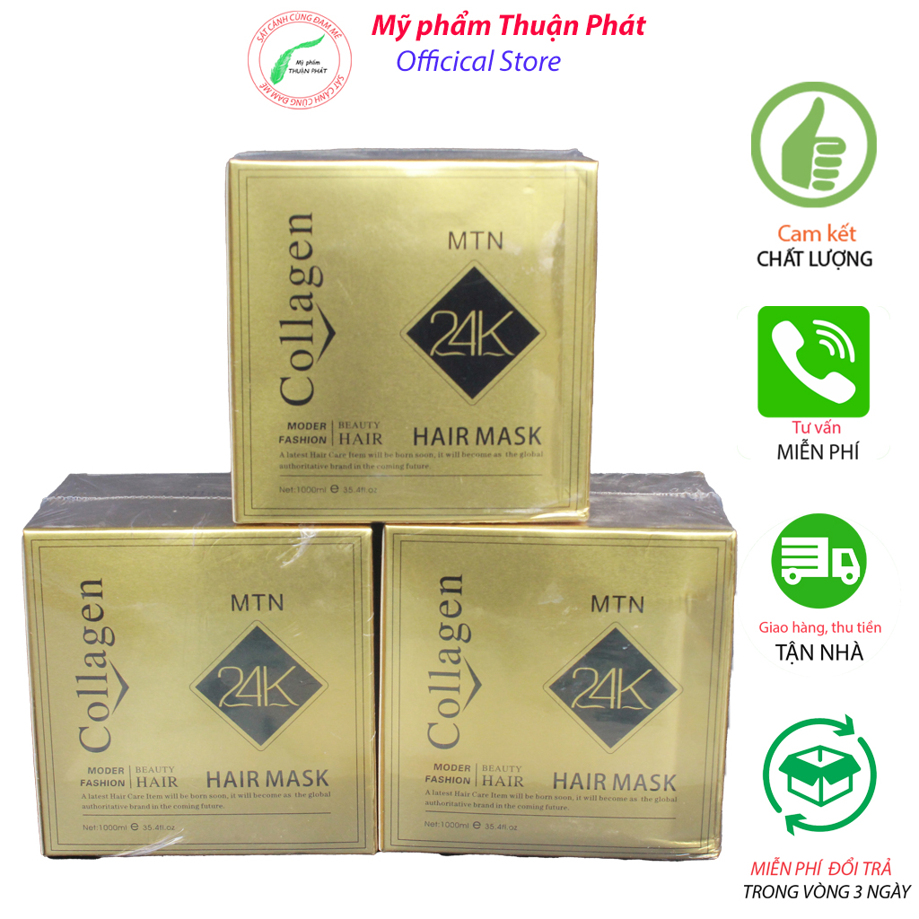 Dầu hấp tóc, ủ tóc Collagen 24K siêu thơm 1000ml loại 1