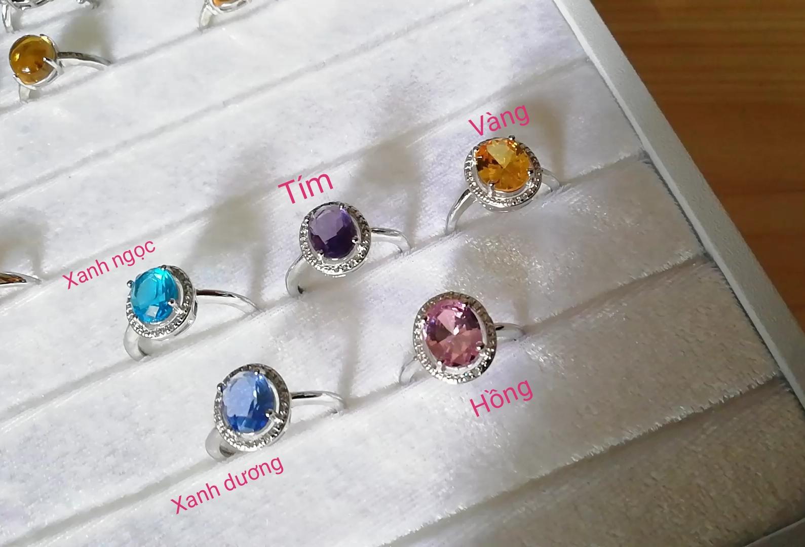 NHẪN KIỂU ĐÍNH ĐÁ (NHIỀU MÀU)