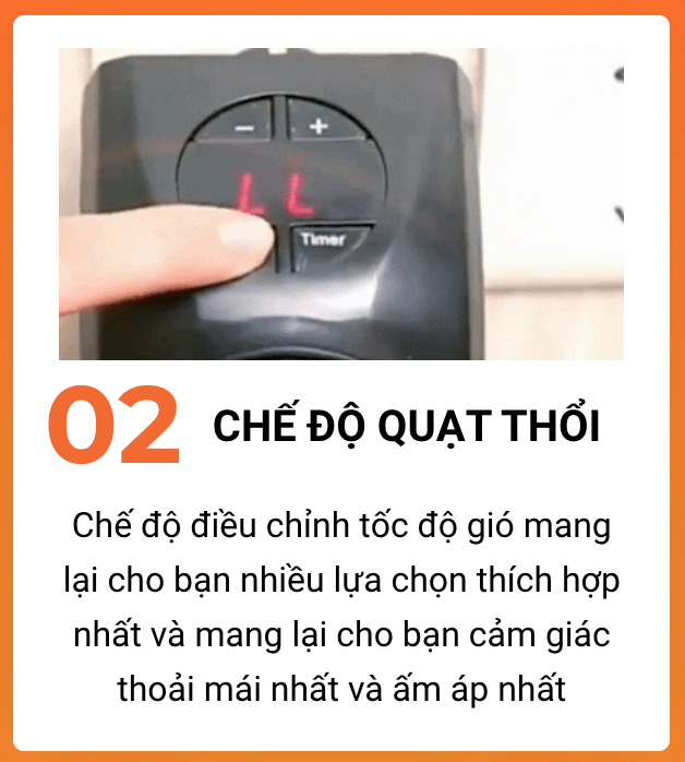[HCM]Quạt sưởi Máy sưởi cắm điện mini Handy Heater