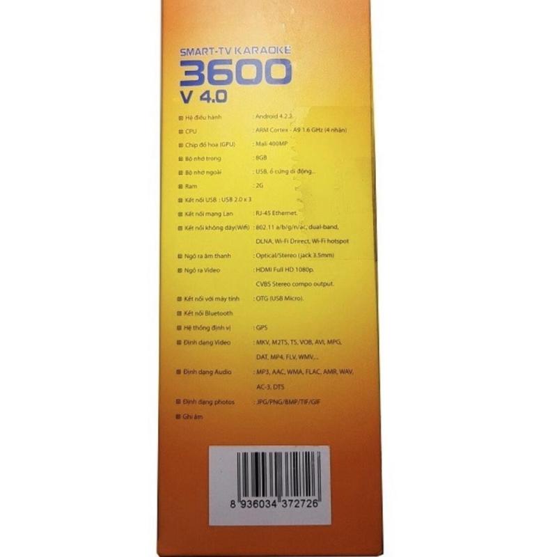 Bảng giá SMART-TV Karaoke 3600 V 4.0