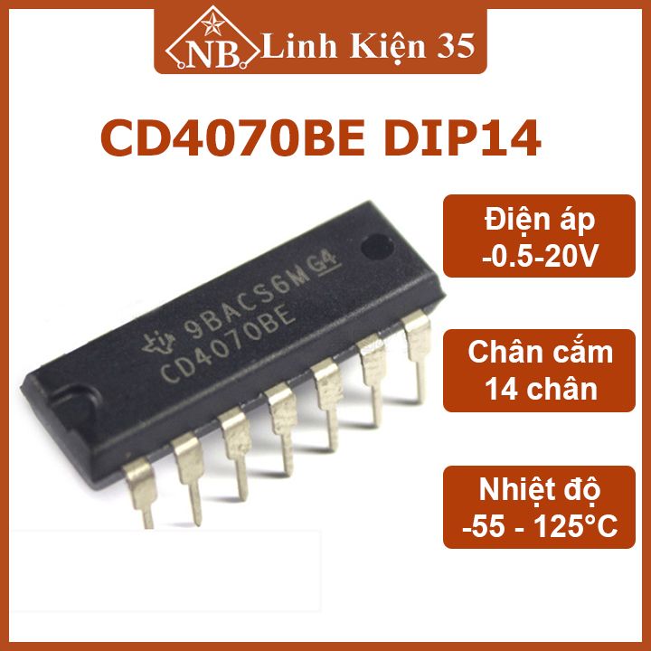 Ic cd4070be chân cắm dip14