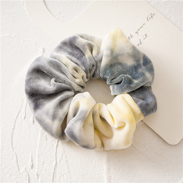 Dây cột tóc scrunchies màu loang phong cách hàn quốc chất liệu nhung - mã sc001