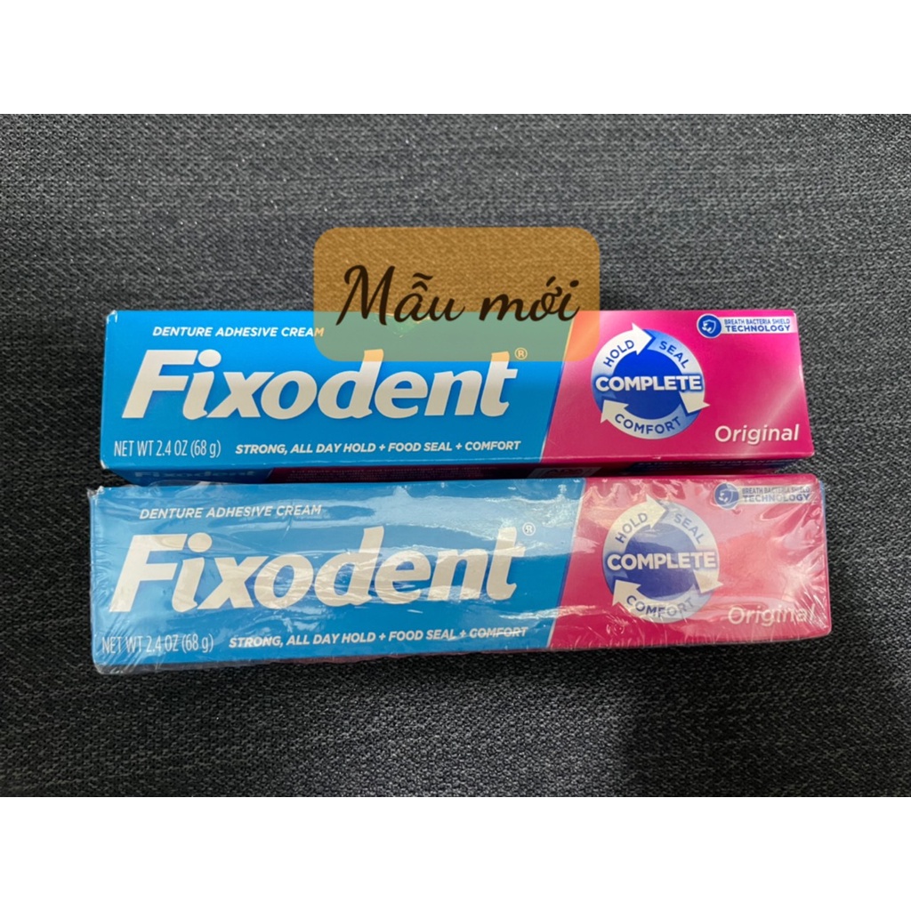 [1 TUÝT] Keo dán hàm tháo lắp Fixodent USA (68g)