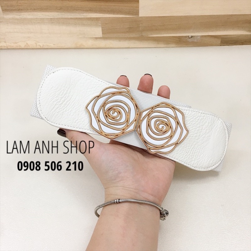 Đai Váy Thun Hoa Hồng Bản 6Cm