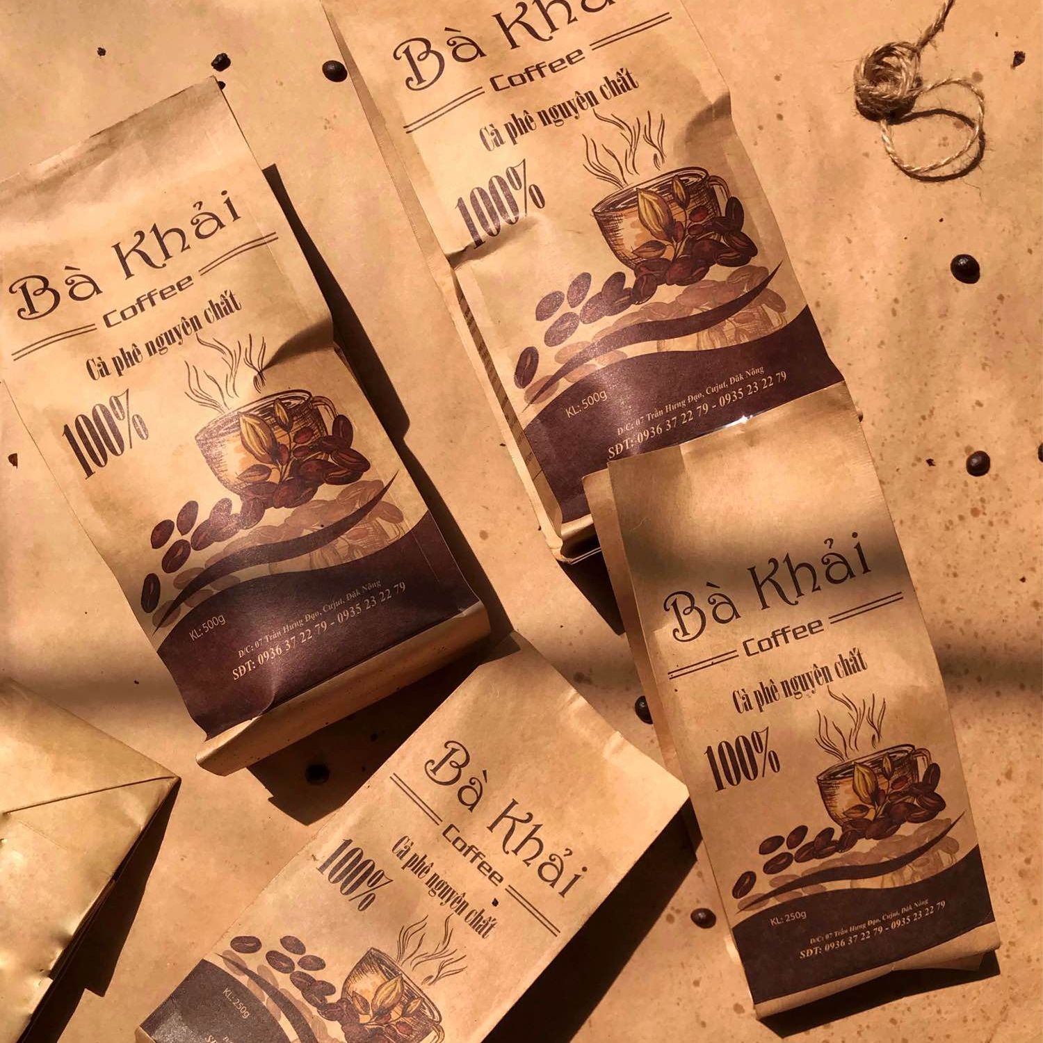 Cà phê bà khải robusta đăk nông cà phê nguyên chất dành cho pha phin gu truyền thống đắng thơm đậm vị.
