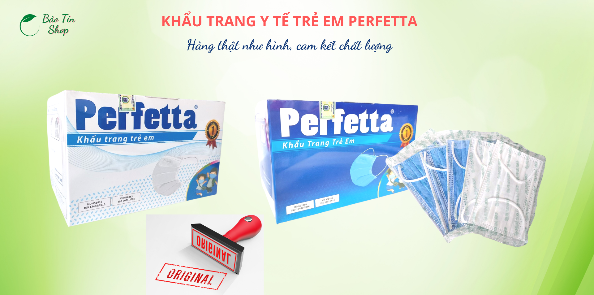 Combo 5 Hộp Khẩu Trang Y Tế Perfetta Trẻ Em