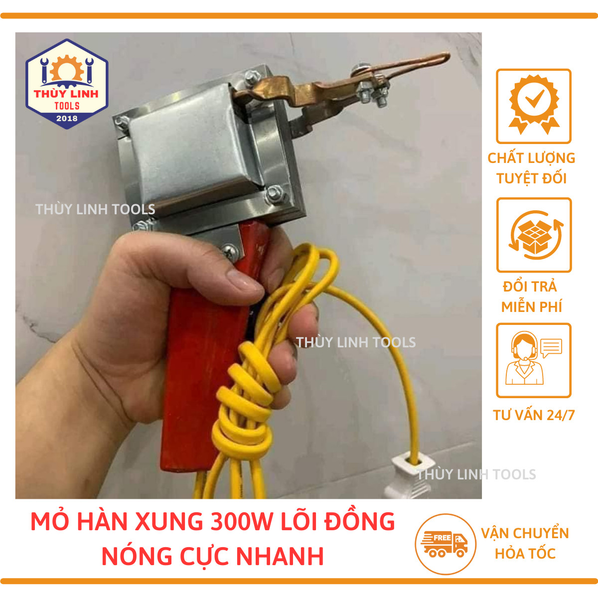 Mỏ Hàn Xung 300W 100% Cuốn Dây Đồng - THÙY LINH TOOLS