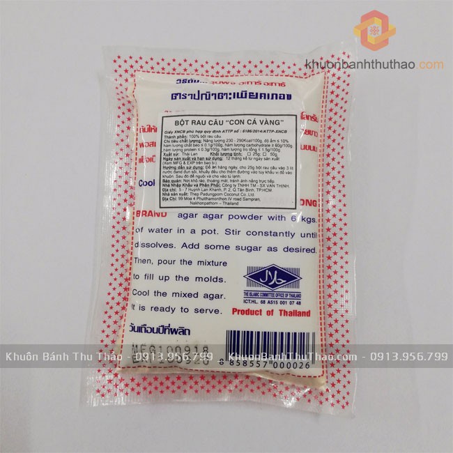 Bột rau câu con cá vàng Thái Lan 25g | 50g