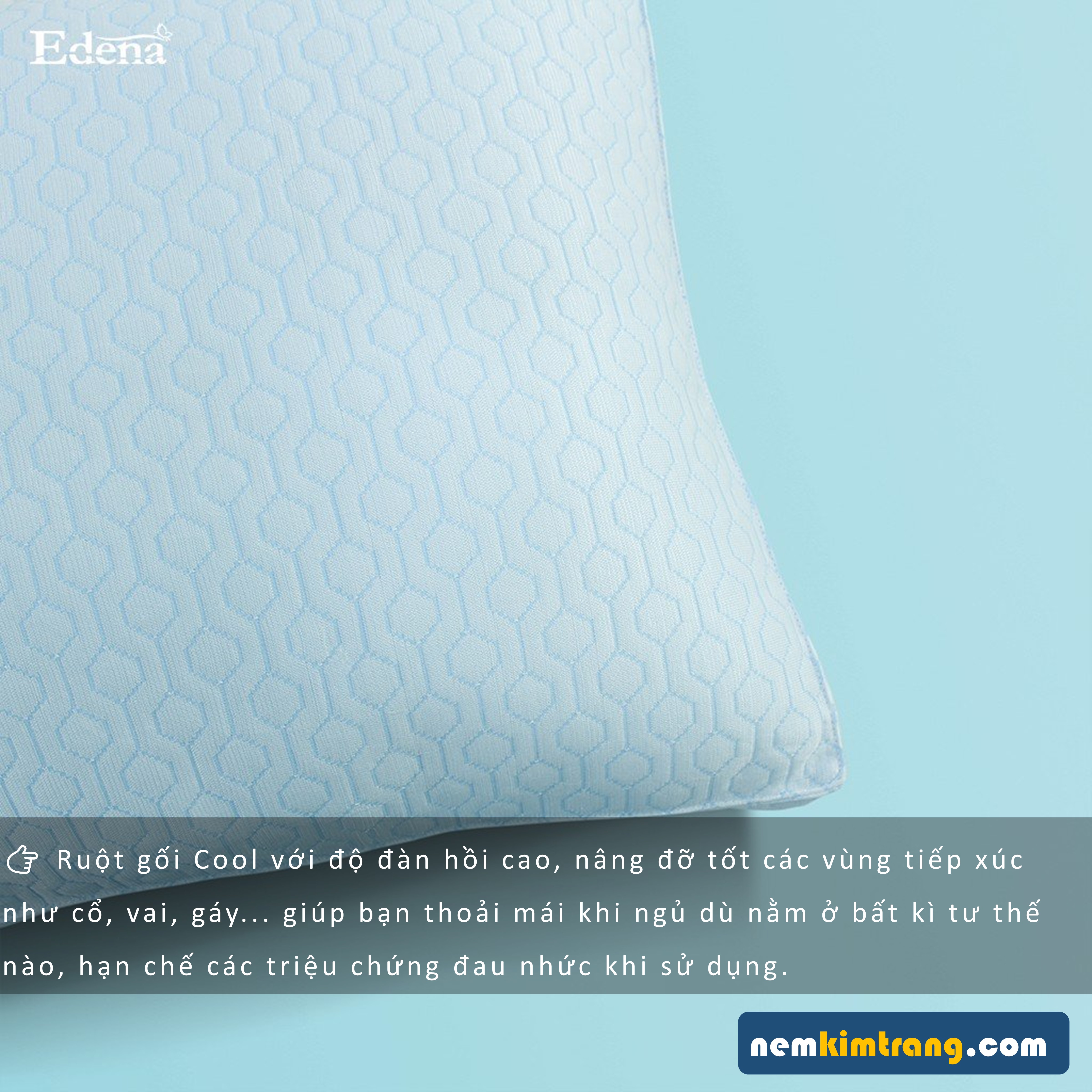 Ruột gối cool Edena - CHÍNH HÃNG, CAO CẤP