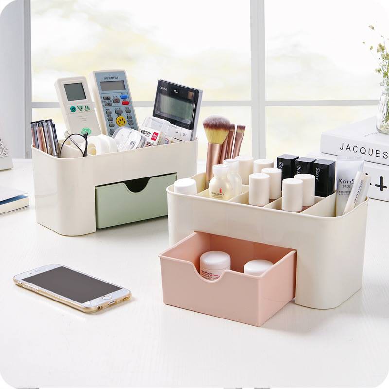 Khay đựng son 24 ô chứa được mỹ phẩm nhỏ cùng cọ trang điểm chất liệu Mika trong suốt [ Là Con Gái Phải Xinh ]