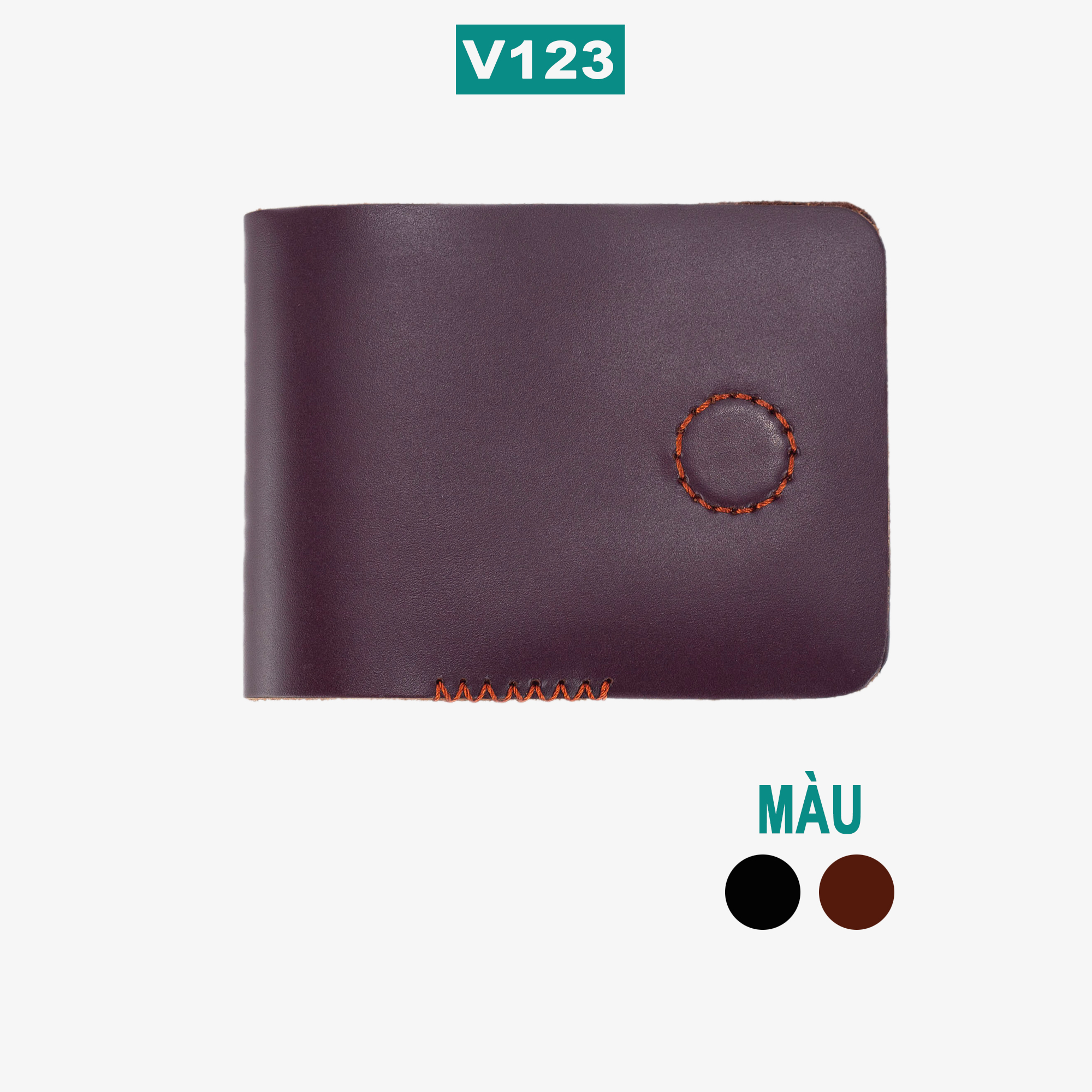 Ví sen 3 PLUS da bò Pullup V123, bóp mini nam nhỏ gọn hai màu đen và nâu, đường chỉ may tinh tế, đựng thẻ kẹp tiền tiện lợi,fullbox, thương hiệu Bụi leather chuyên đồ da thật,bảo hành 12 tháng