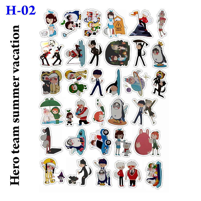 Sticker/ hình dán Hero Team play together (nhiều mẫu đẹp)