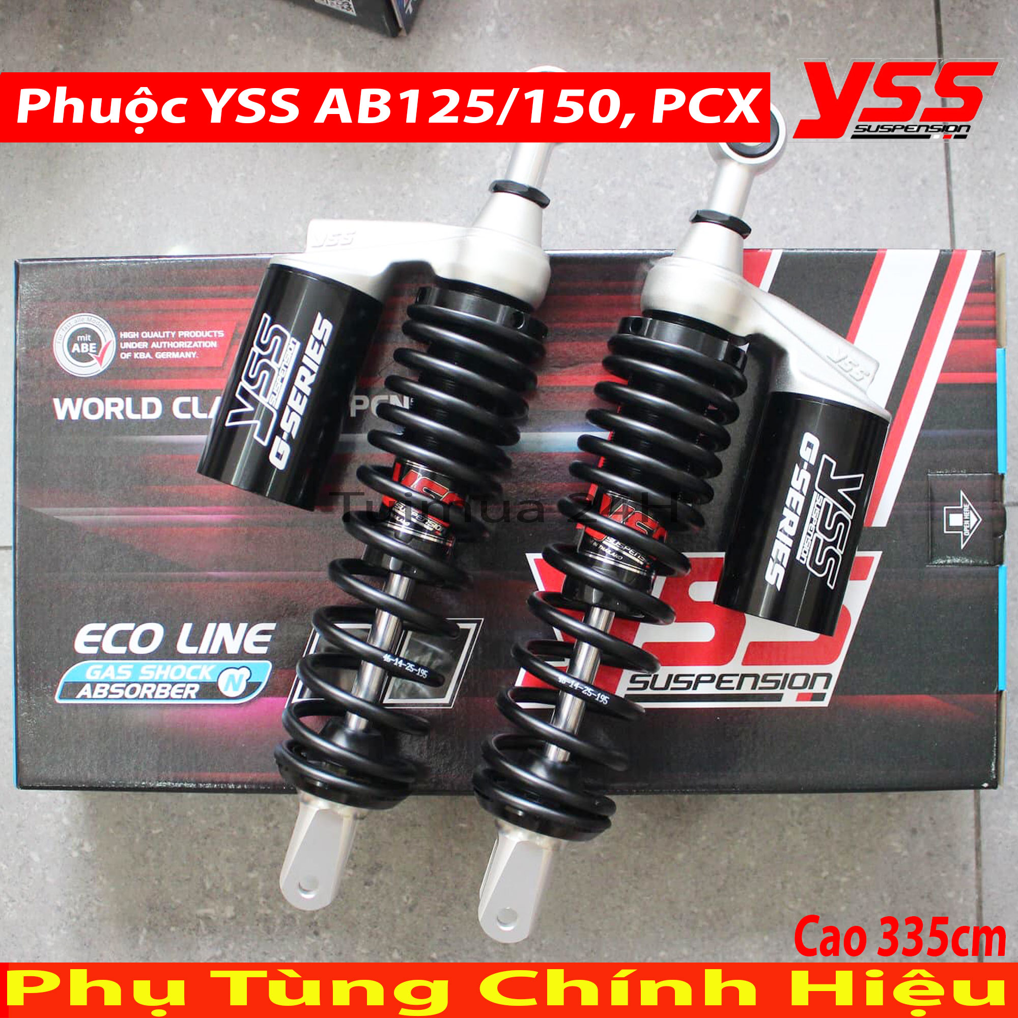 [HCM]Phuộc Sau YSS Cho Honda Air Blade 125/150 PCX 125 G Plus Màu Đen Đen