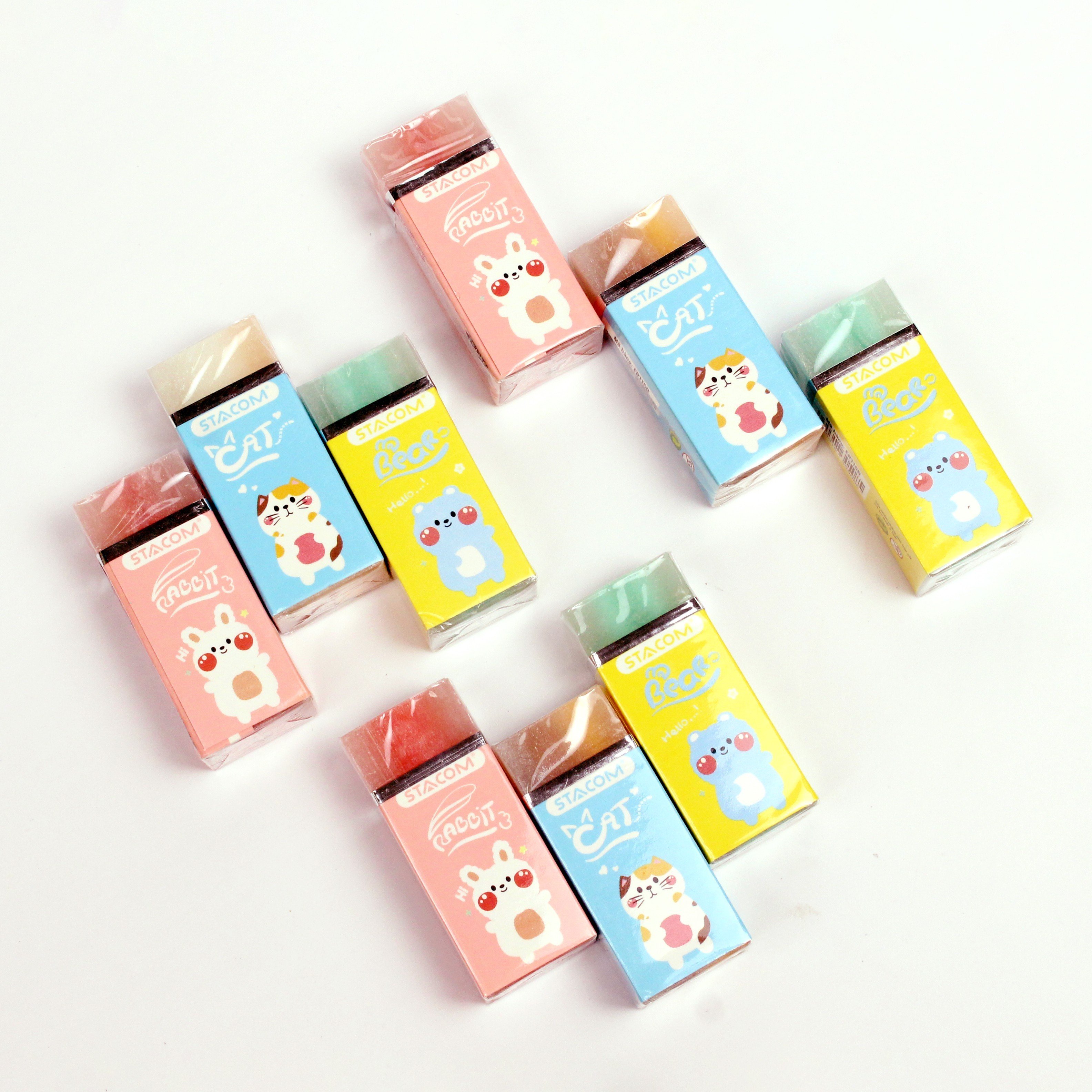 (Hộp 36 viên) Gôm Thạch Hoạt Hình Cute Pet Stacom - ER115_B
