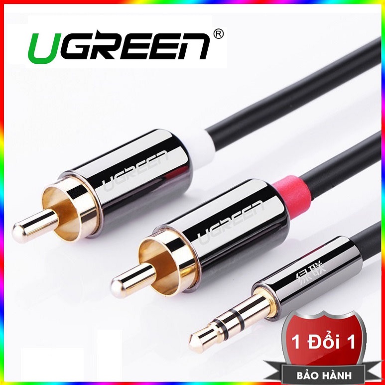 Cáp audio 3.5mm ra 2 đầu rca 1.5m ugreen ug-10583