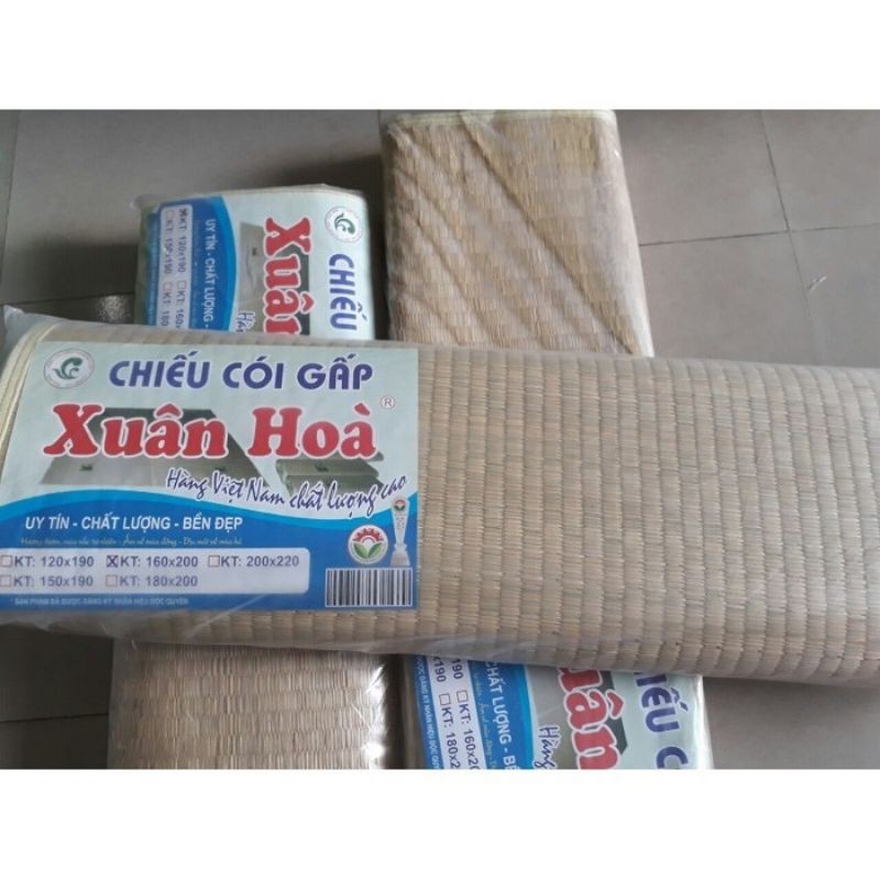 Chiếu Cói Xuân Hoà Gập Đôi 1.2M/1.4M/1.5M/1.6M/1.8M/2M(Xuất Khẩu)