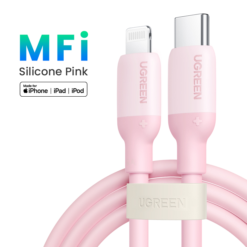 【MFi Certified】UGREEN 1m USB C to Lightning Cable iPhone Lightning Cable PD 20W USB C Lightning Cable Super Soft for iPhone 13 Pro Max /12/11/X/8, iPad(2021), AirPods, MacBook