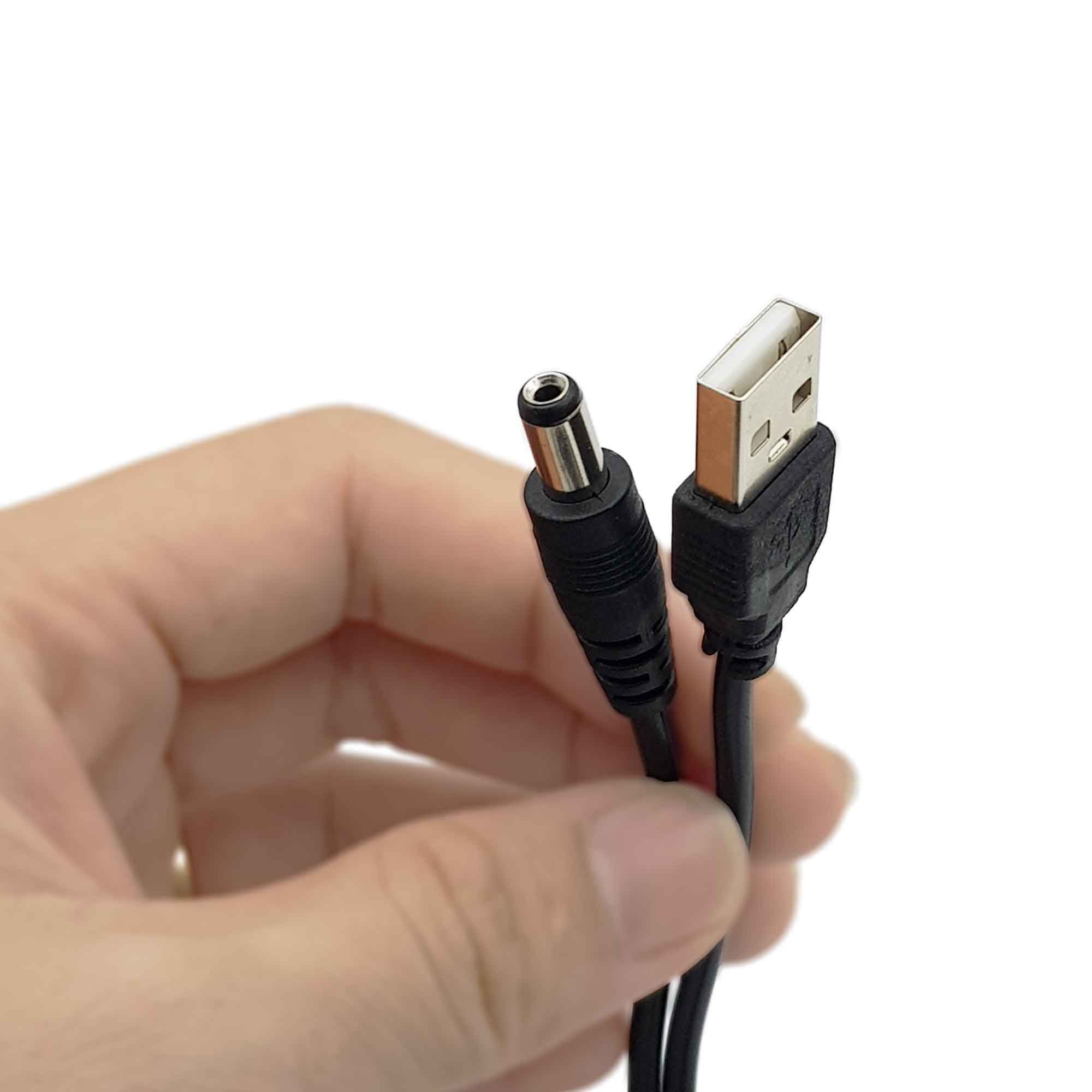 Combo 2 dây chuyển USB sang jack DC 5.5x2.1 mm