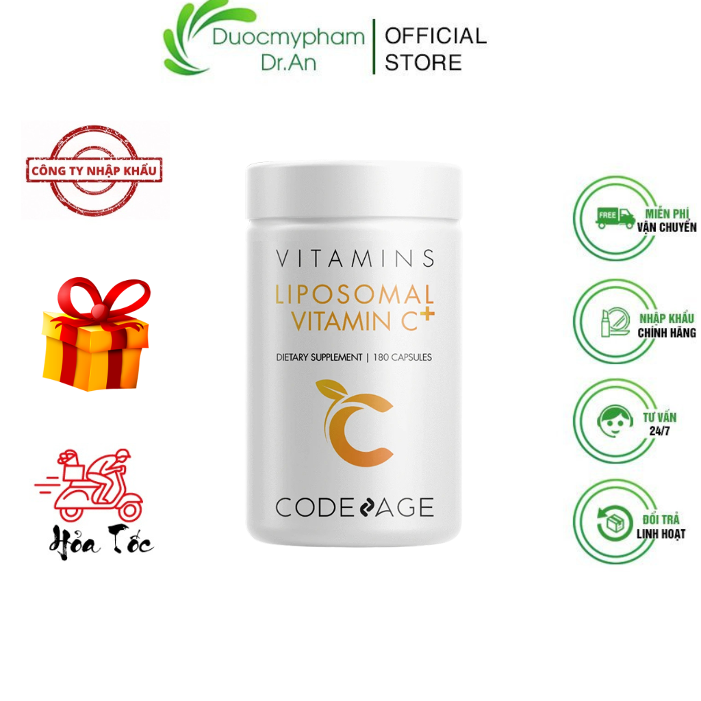HÀNG NHẬP KHẨU - Viên Uống Code Age Liposomal Vitamin C trắng sáng da