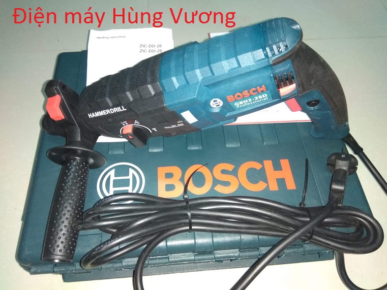Máy khoan bê tông Bosh GBH2-26D xịn 1000W, madein Thailand, đủ 3 chức năng khoan gỗ sắt, bê tông,đục bê tông