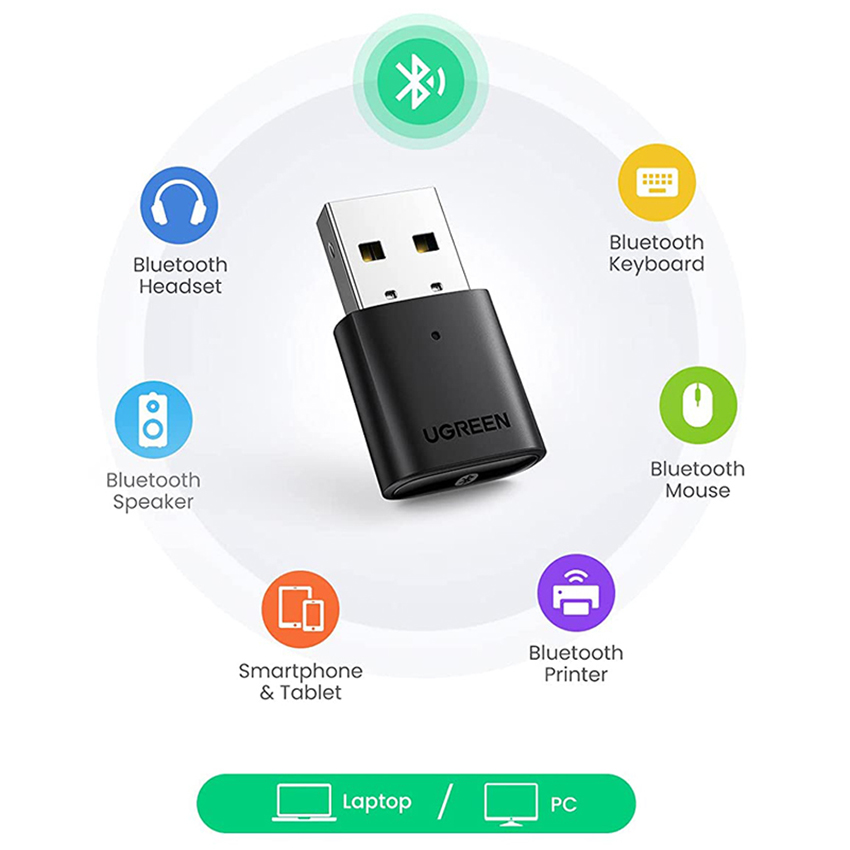Thiết Bị USB Bluetooth 5.0 Cao Cấp Ugreen US192 CM390 Chính Hãng
