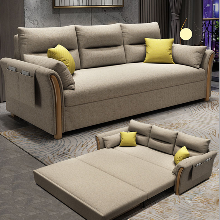 Sofa Giường Đa Năng Gấp Gọn, Ghế Sofa Kiêm Giường Gấp Gọn, Sofa Đa Năng Thông Minh Tặng kèm 2 Gối Ôm Kích thước 1.8M và 1.5M