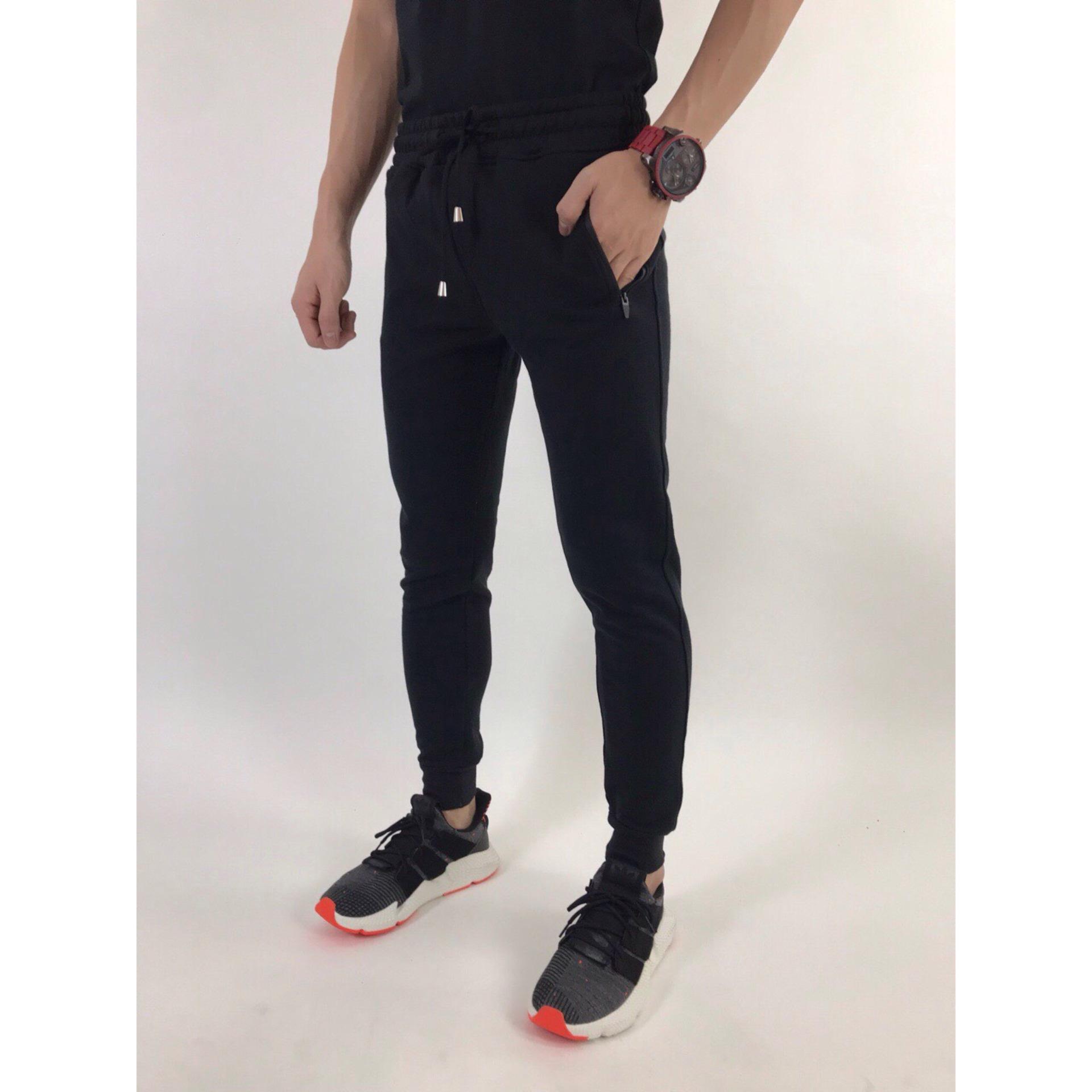 [HCM]Quần jogger thun phối dây kéo JGT185016