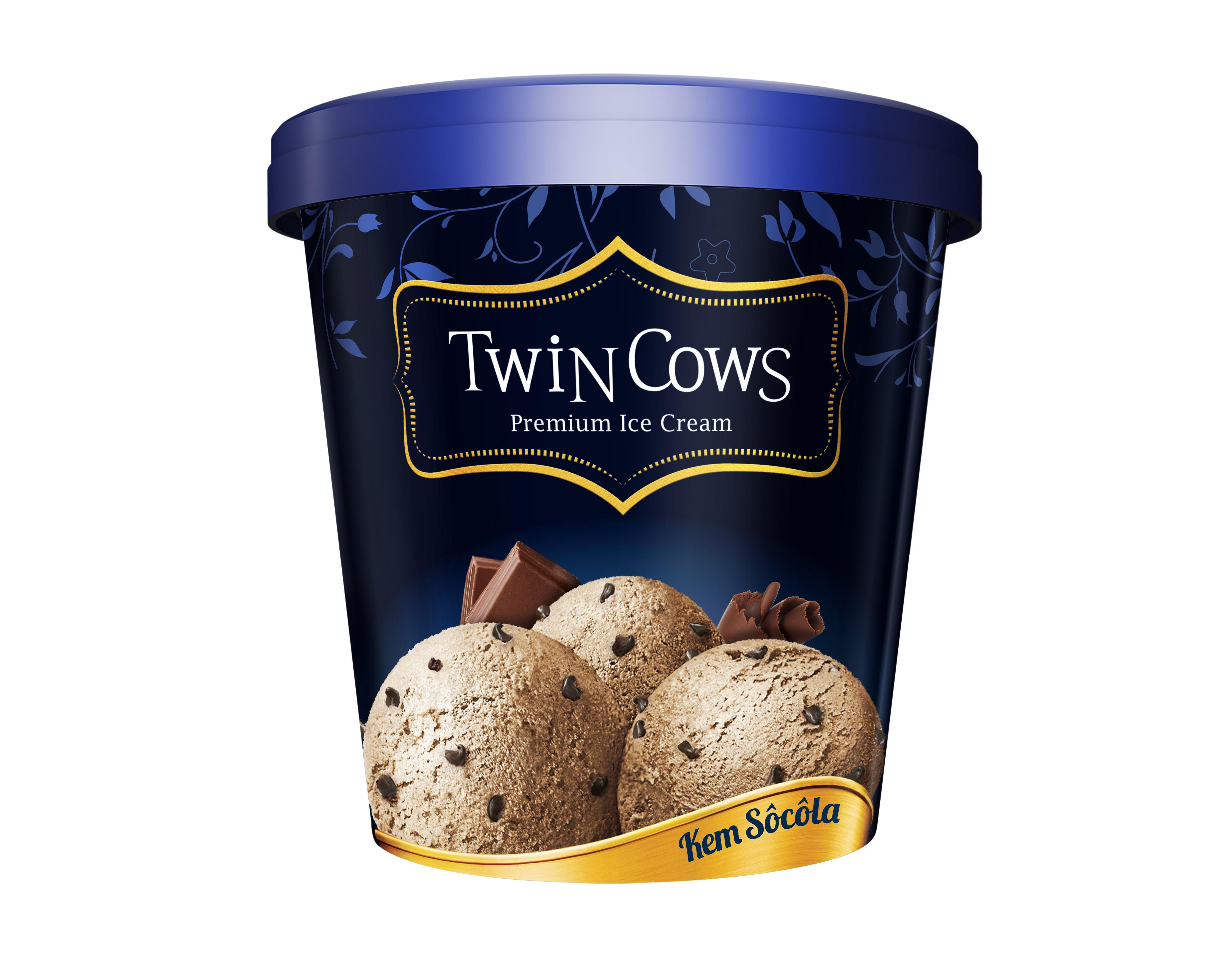 2 Boxes of Twin Cows Chocolate Cream 450ml