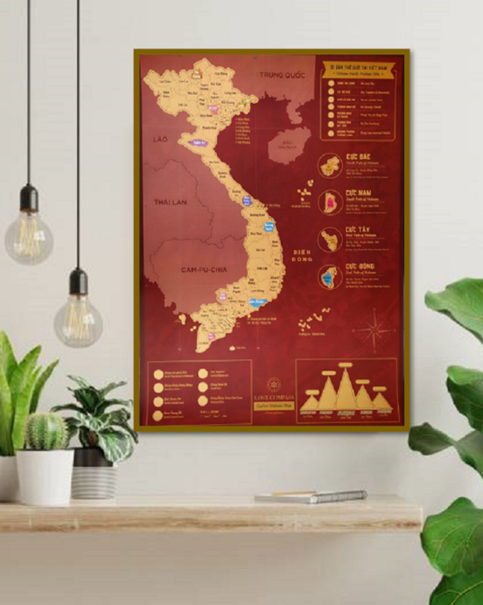 Vietnam Scratch Map Red Velvet Edition
