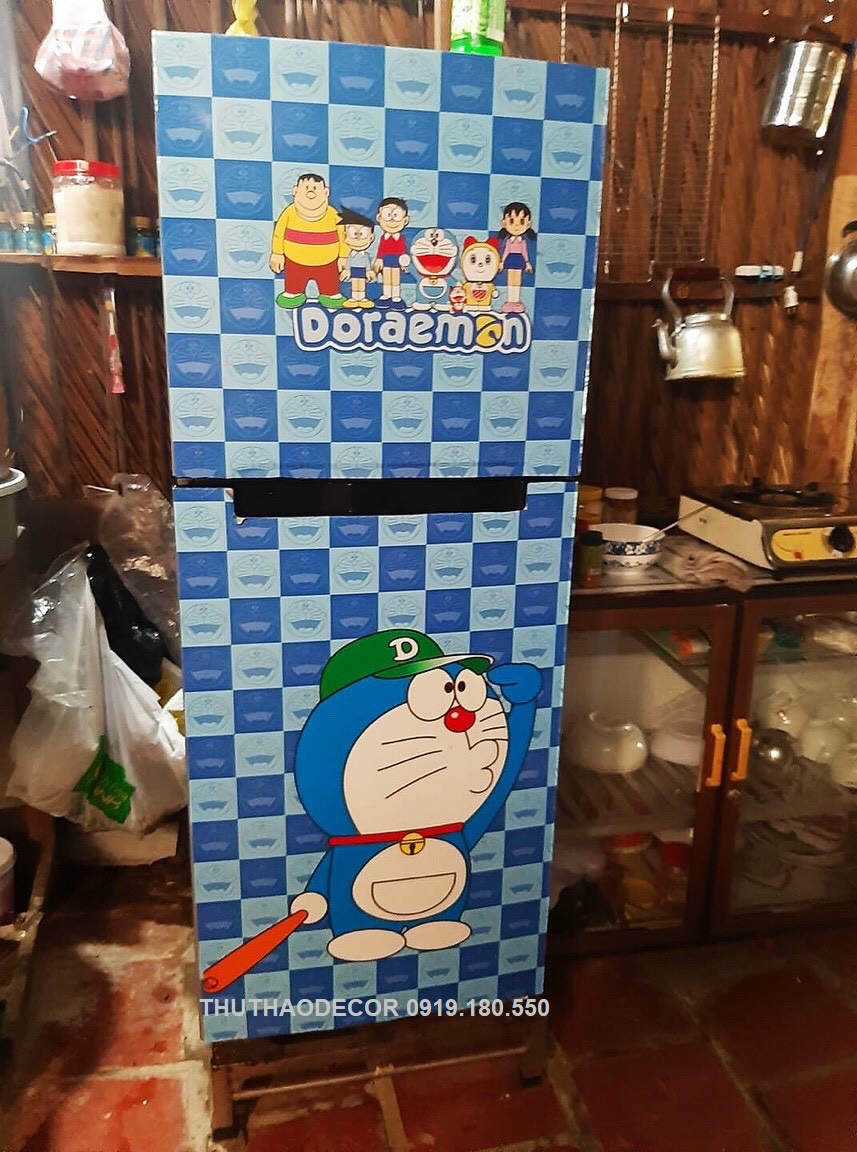 DECAL DÁN TỦ LẠNH KHỔ (60x120) cm - Chủ đề CUTE ĐÁNG IU - THUTHAODECOR