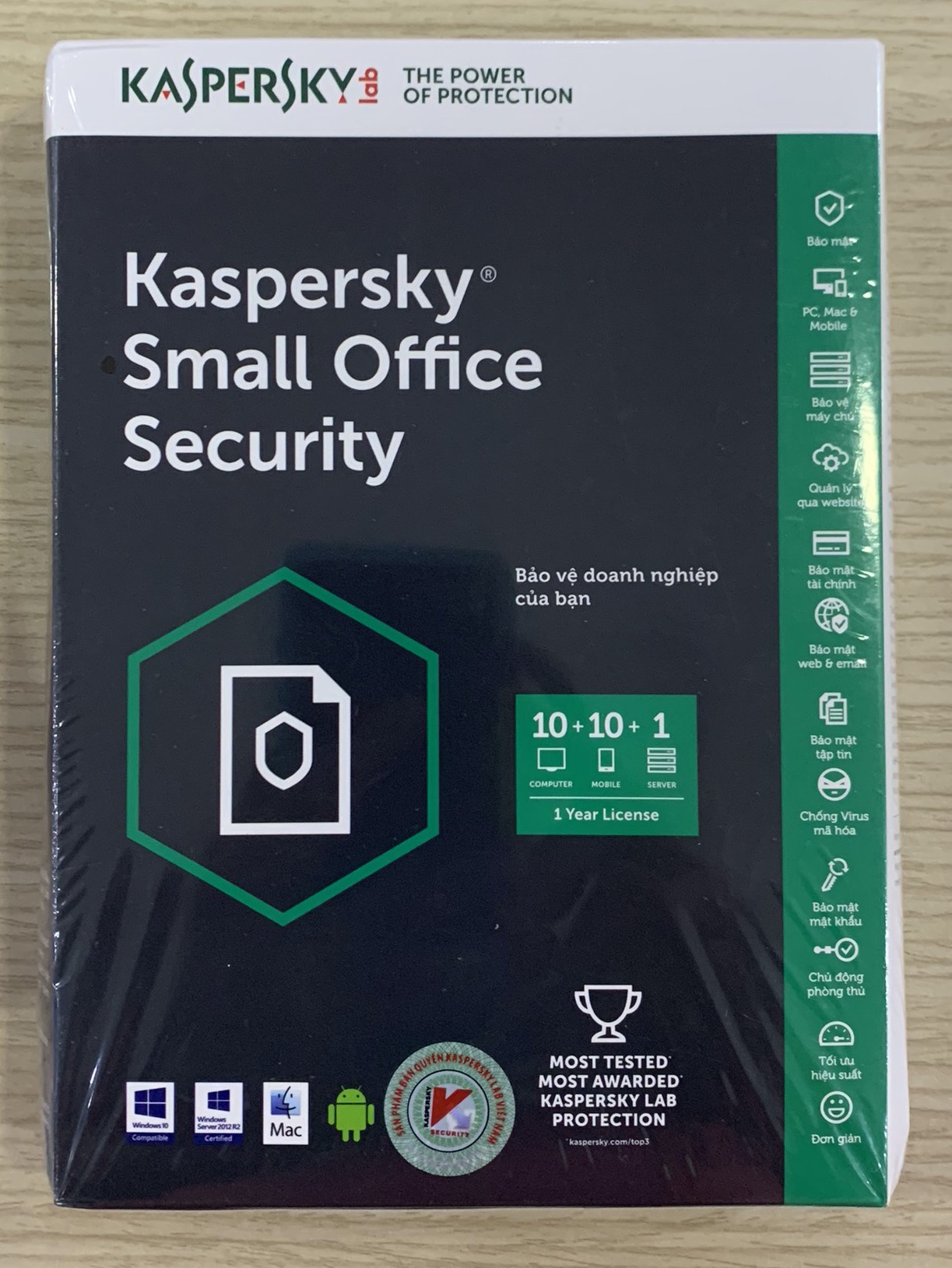 Kaspersky Small Office Security 10 PCs + 01 File Server 1 year
