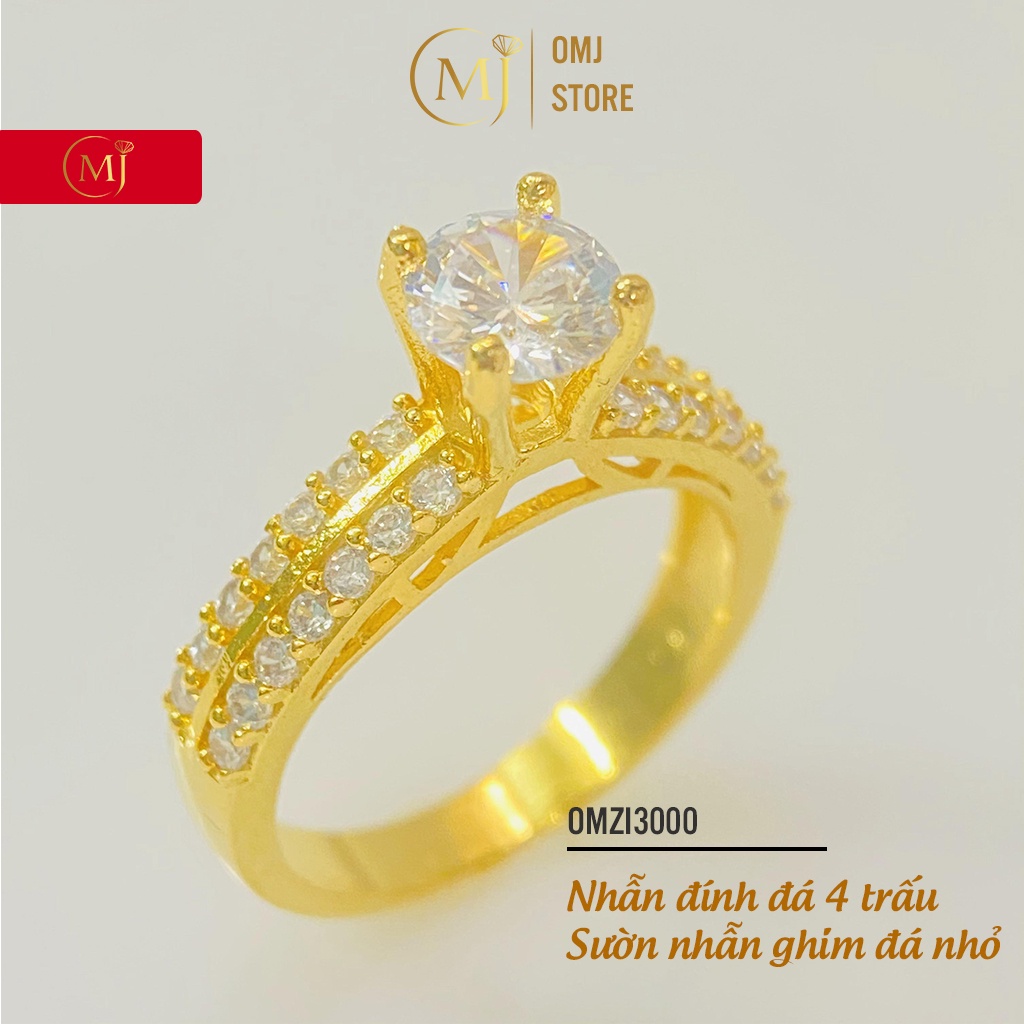 Nhẫn nữ OMJ3000 đính đá sang chảnh lấp lánh