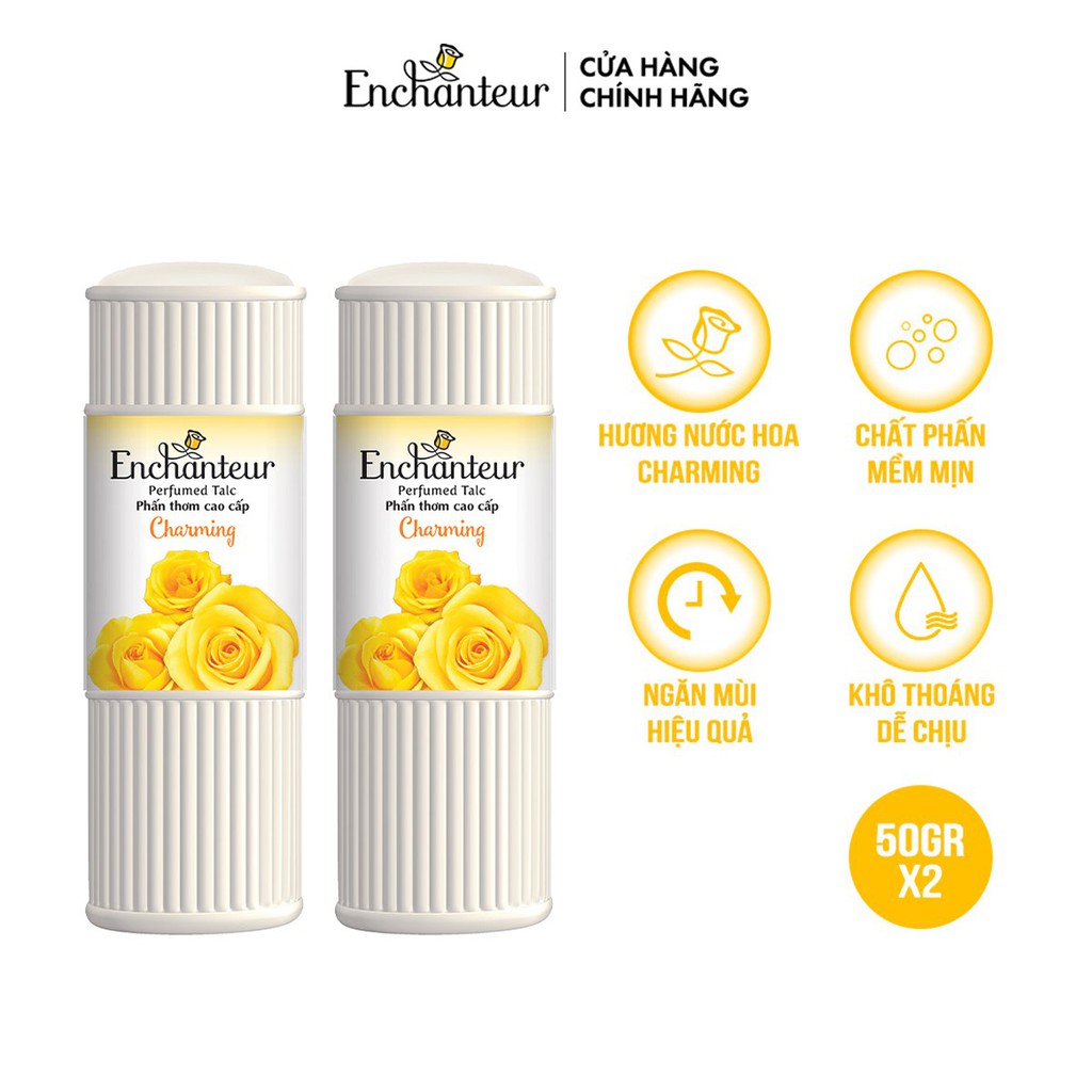 Phấn thơm Enchanteur Charming 50gr