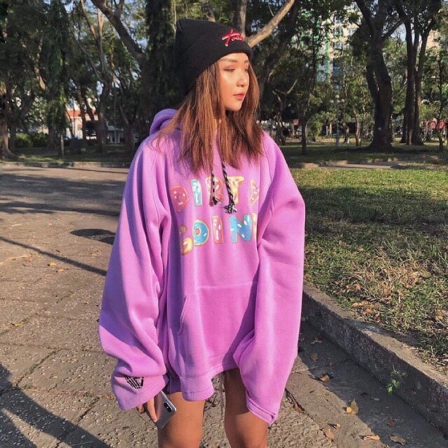 [HCM]Áo hoodie DIRTY tím