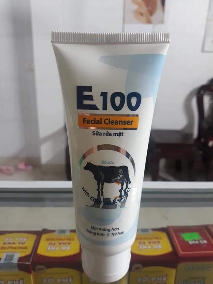 Sữa rửa mặt E100 sữa bò 80ml ,Sữa Bò