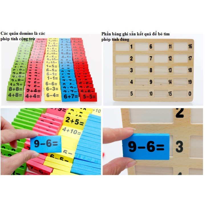 Đồ chơi Domino 110 quân bằng gỗ