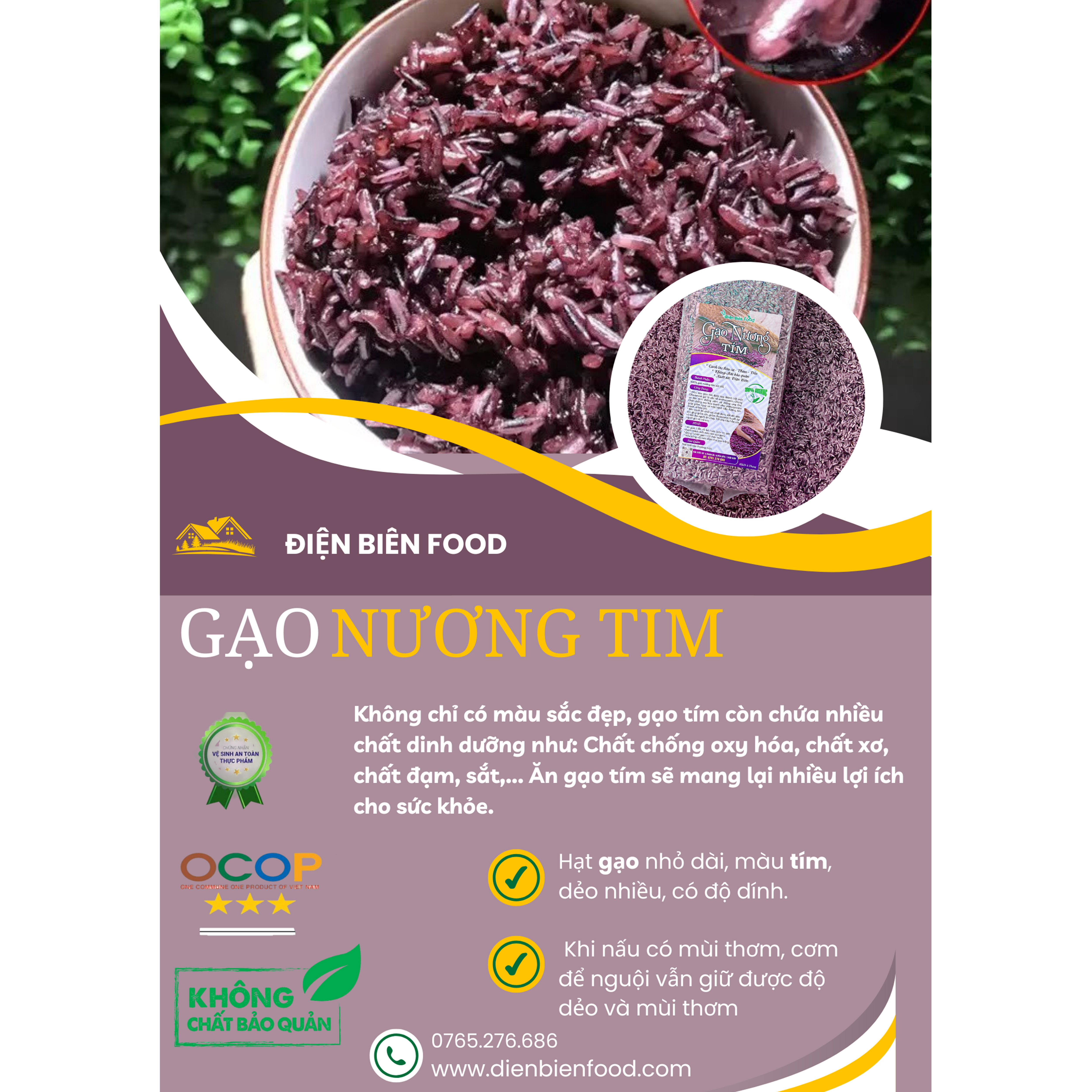 gạo nương tím điện biên 1kg