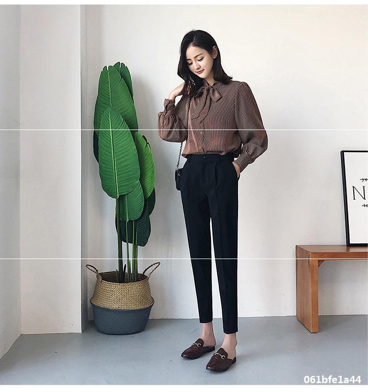 [HCM]Quần tây nữ baggy bigsize màu đen