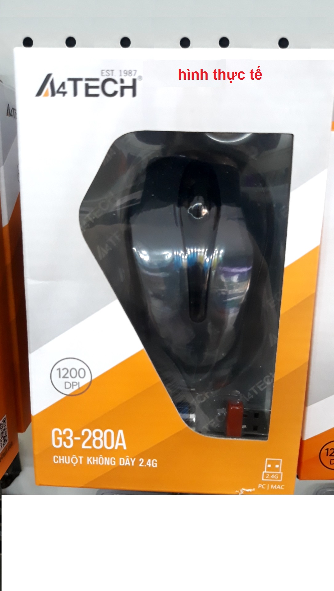 Chuột không dây A4Tech WIRELESS ( G3-280NS ) Màu Đen Chính Hãng