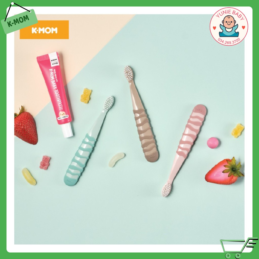 BÀN CHẢI ĐÁNH RĂNG TRẺ EM K-MOM 12-36m
