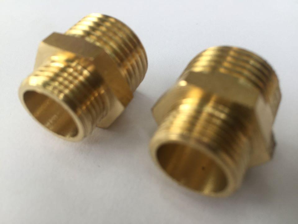 2 chiếc kép đồng ren ngoài 21mm-16mm