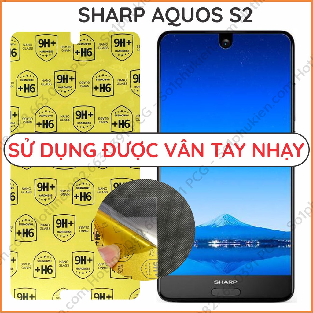 Dán cường lực Sharp Aquos S2 nano siêu bền