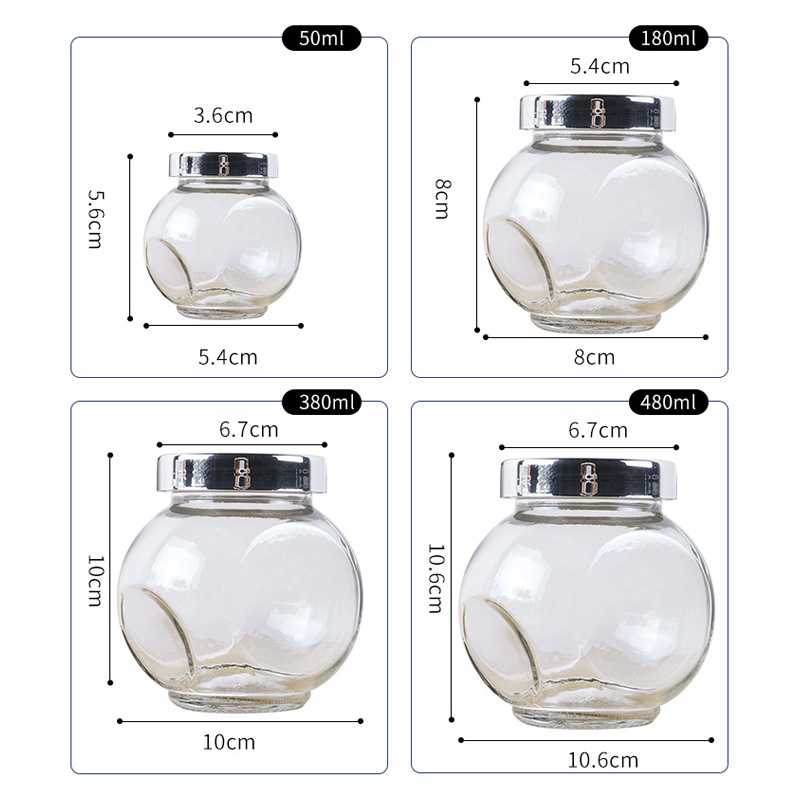 Hủ Thuỷ Tinh Nghiêng 2 Đáy 50ml