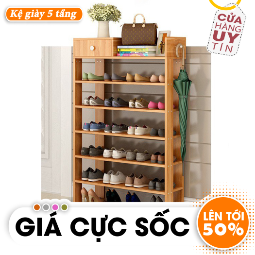 Kệ Để Giày Dép Gỗ 5-7 Tầng Cao Cấp