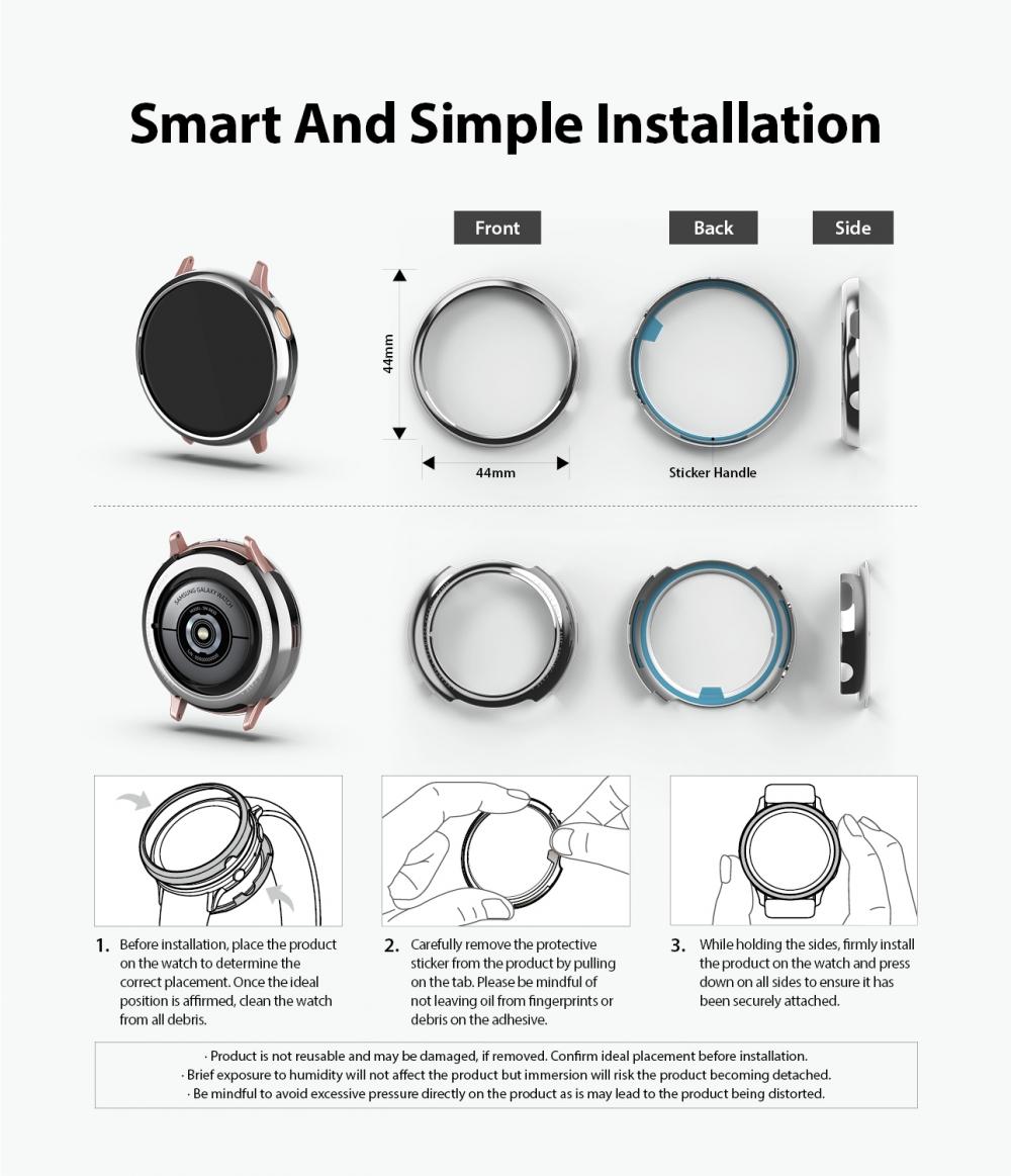 Case ốp thép RINGKE Full Frame Styling cho Samsung Watch Active 2 - 44mm
