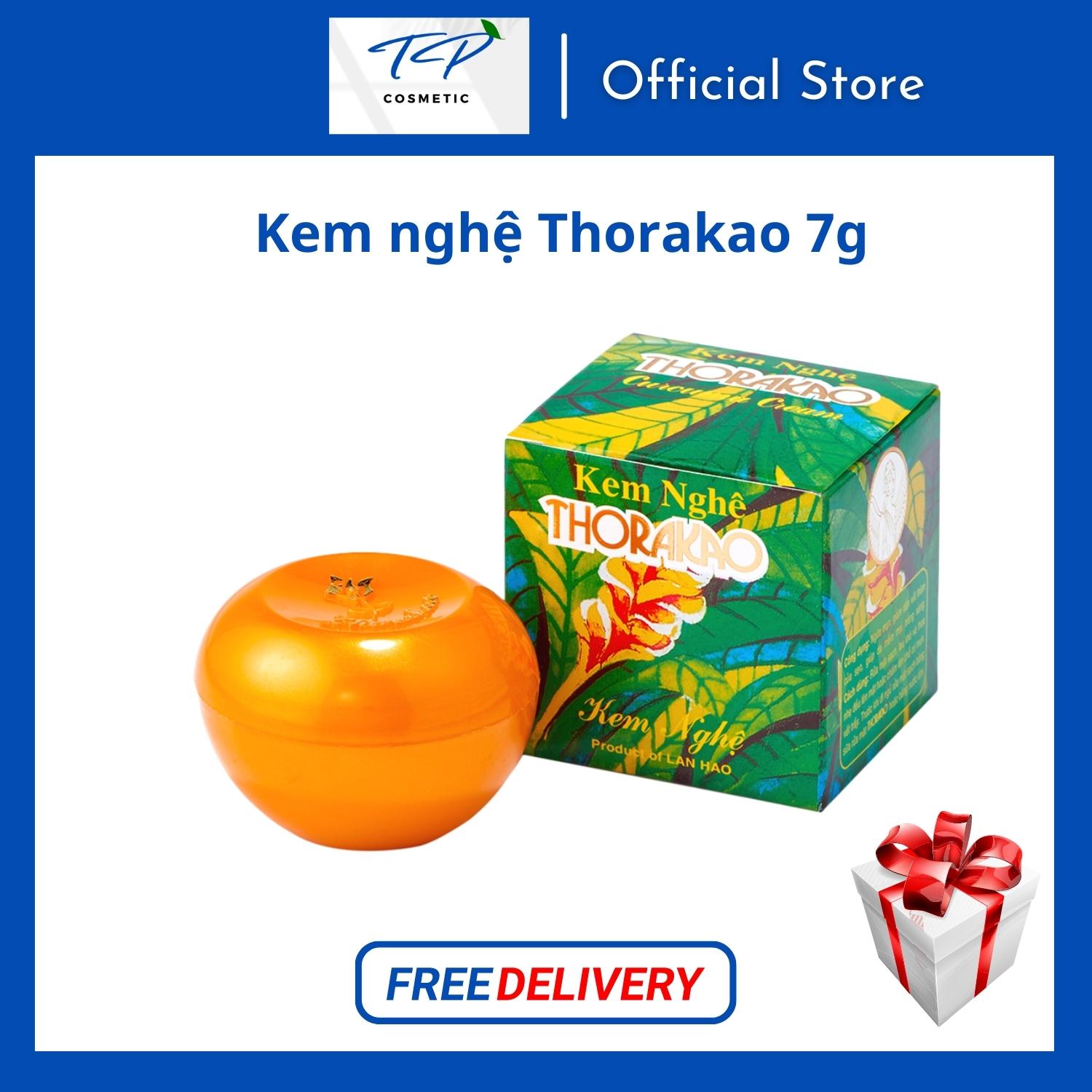 Kem Nghệ Thorakao 7g thành phần chiết xuất từ tinh dầu củ nghệ tươi, thiên nhiên. Sản phẩm dưỡng da với những tính năng vượt trội như: cấp ẩm, ngăn ngừa mụn, tái tạo da và cải thiện vết thâm do mụn để lại,