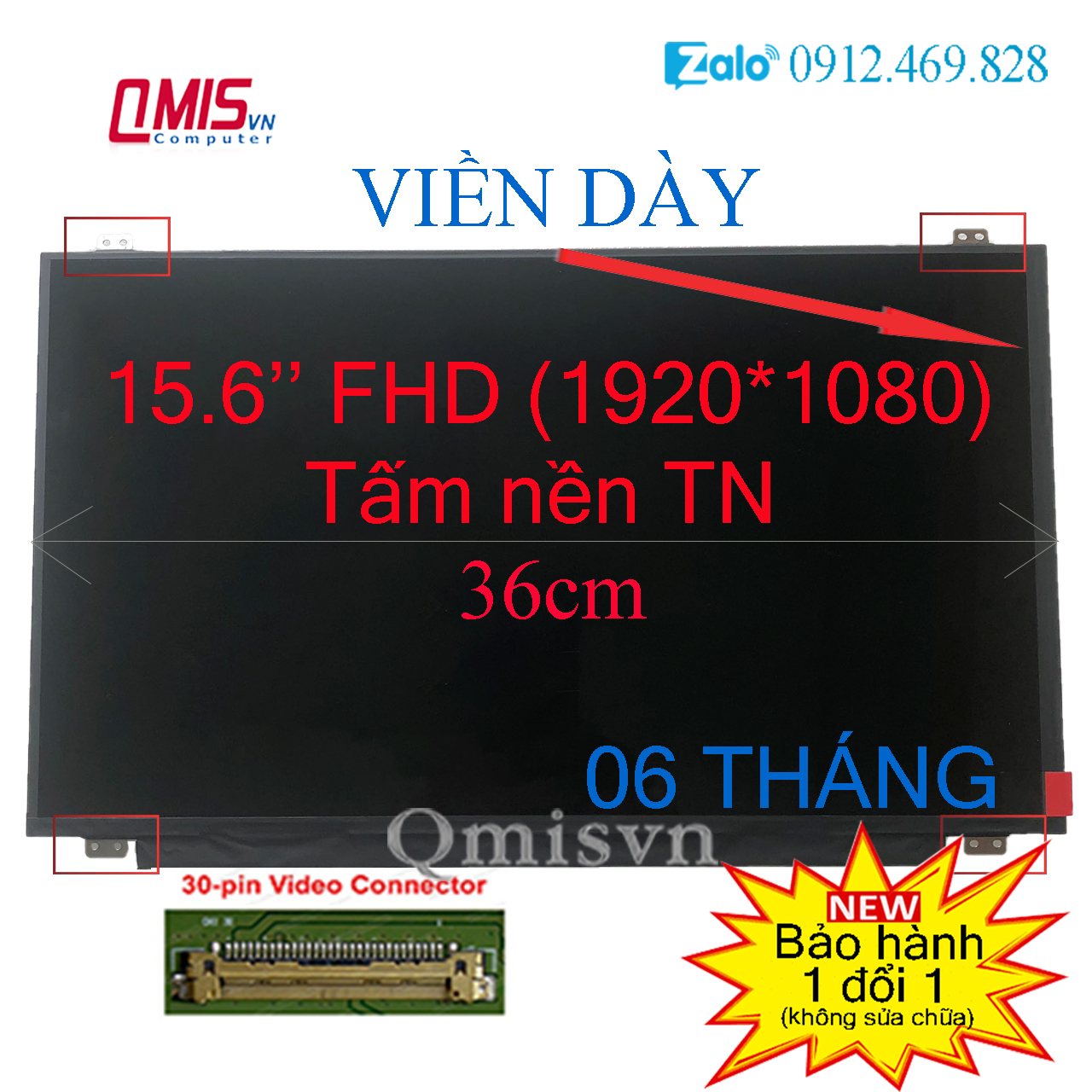 Màn hình laptop 15.6 inch slim 30 pin, acer e1-522 e1-530 e1-532 e1-570 e1-572 e5-521 e5-531 e5-571 e5-573 es1-512